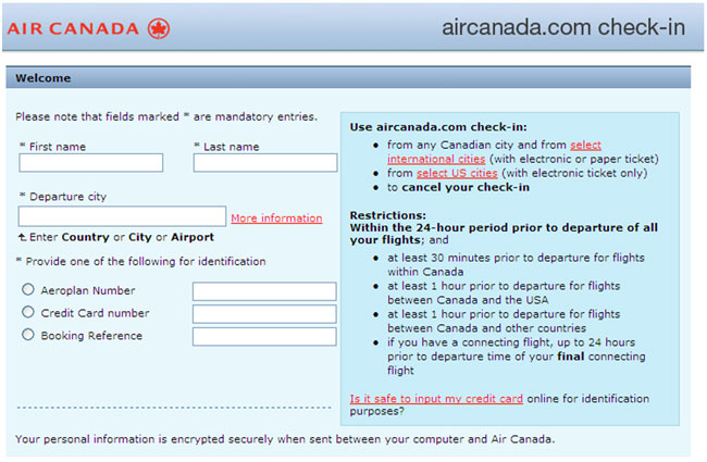 Web Check-In Web Check-In