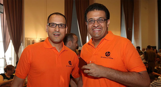  מימין, פרביר סינג, מנהל שותפים אזור אפריקה, המזה"ת ואגן הים התיכון, HP, ואריאל רוזמרין, מנהל שותפים HP ישראל
