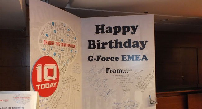 עשור לכנס G-FORCE של משתמשי ג'נסיס באיזור EMEA, וגם לכנס בארה"ב, וגם עשרים שנה לייסודה של ג'נסיס