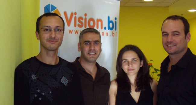 מייסדי Vision.bi. מימין: אילן זיתון, סיגל לביד, איתמר בן חמו ואבי גרשון