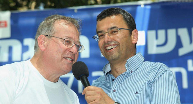 מימין: נתן ברק - לשעבר מפקד ממח"י, מאיר גבעון - מנכ"ל GIV