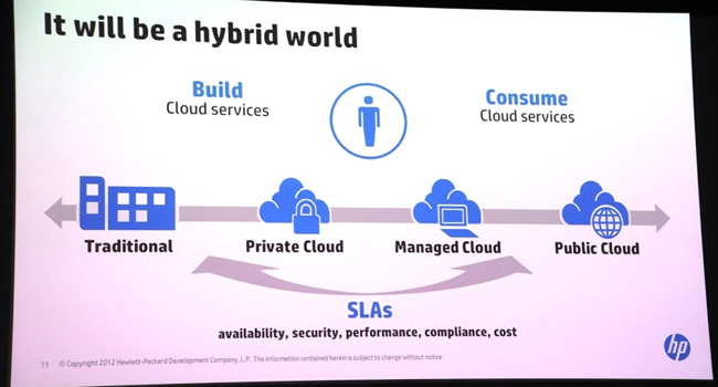HP מכוונת לעולם מיחשוב ארגוני מעונן של אספקת פתרונות ושירותים מהמתקן ועד הענן ההיברידי: פרטי, מנוהל וציבורי. היא תספק אותו למיחשוב הארגוני, רובו ככולו, ותבסס את הצעתה על SLA גבוה. צילום: פלי הנמר
