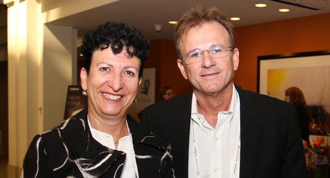 ערן אלראי - מנכ"ל Software AG ישראל, עם ליאורה בן אפרים - מנהלת אגף BRM בבנק הפועלים