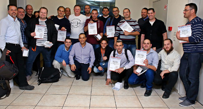 תמונה קבוצתית של בוגרי קורס Fortinet האחרון בהדרכת Sec4Biz