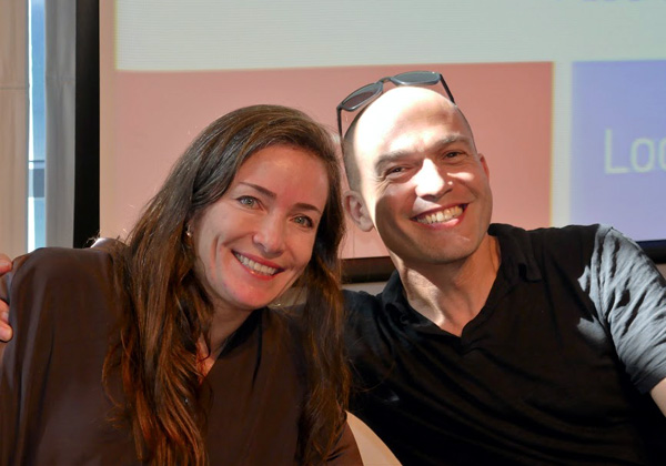 מימין: גיגי לוי, יזם סדרתי ומייסד האקסלרטור NFX Guild, וליאת אהרונסון, יו"רית מרכז זל ליזמות