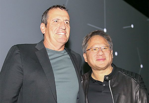 ג'נסן הואנג, מנכ"ל אנבידיה (מימין), ואיל וולדמן, מנכ"ל מלאנוקס. צילום: יח"צ