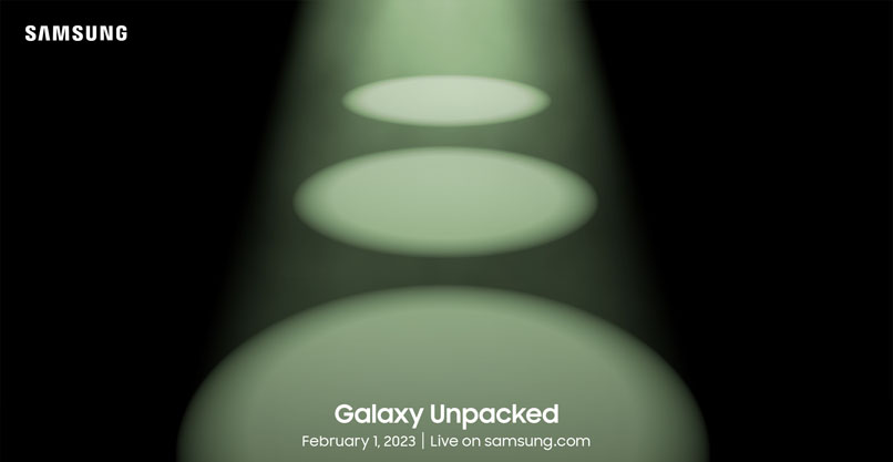 ההזמנה של סמסונג לאירוע חשיפת ה-Galaxy S23.
