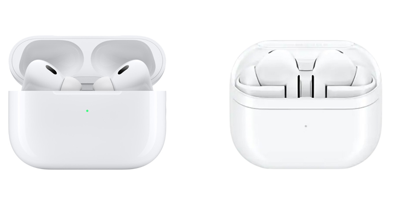 דומה מדי? מימין: Galaxy Buds 3 Pro ו-Apple AirPods Pro 2.